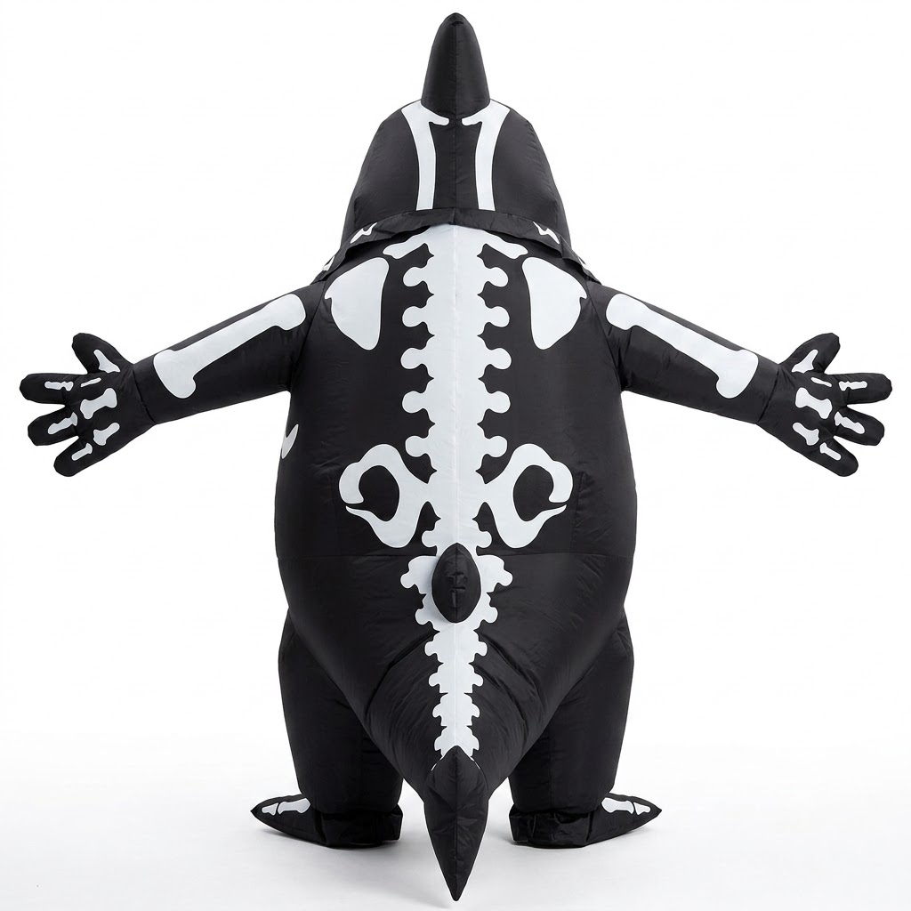 Inflatable Skeleton Shark Costume for Adults – Halloween - Image 3
