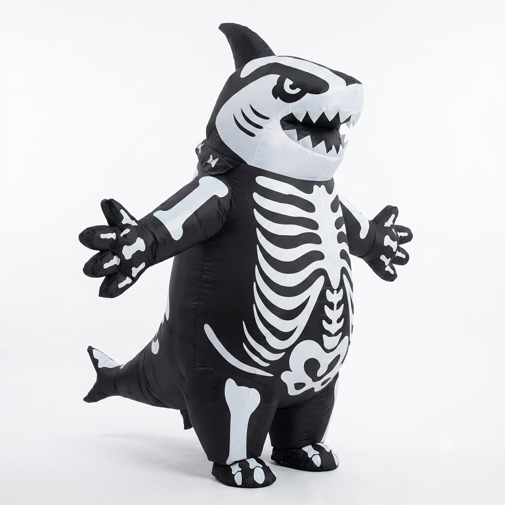 Inflatable Skeleton Shark Costume for Adults – Halloween