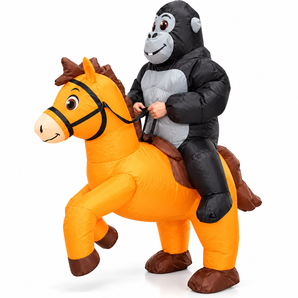 Inflatable Gorilla Riding Horse Costume for Adults